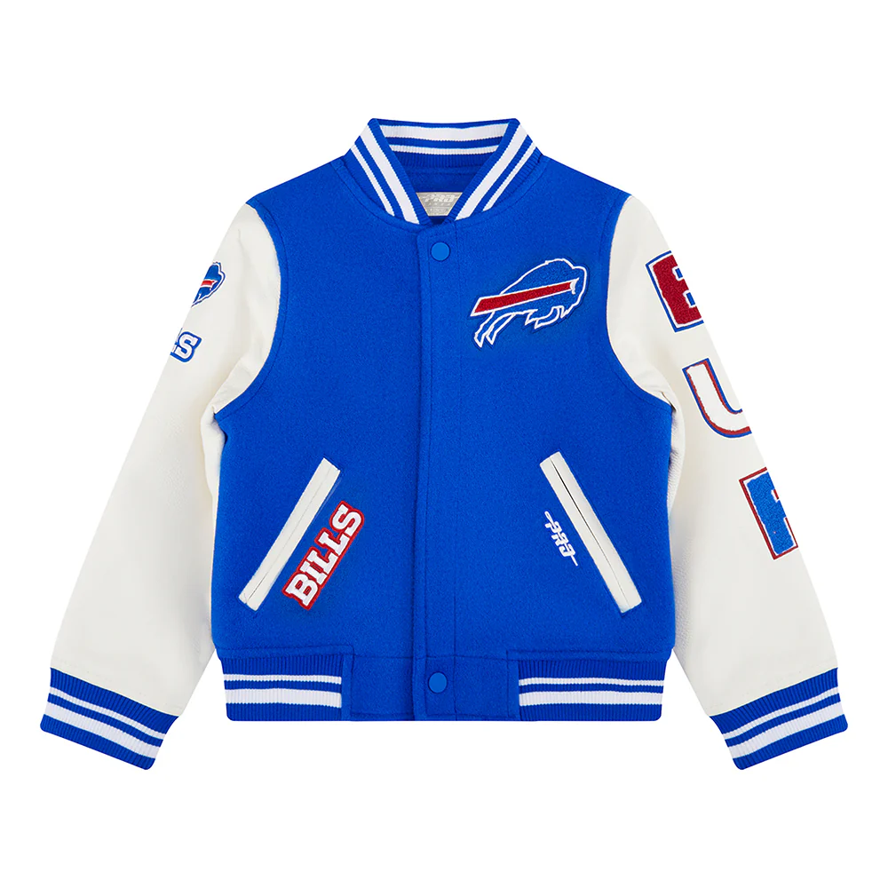 NFL BUFFALO BILLS CLASSIC LITTLE BOYS WOOL VARSITY JACKET (ROYAL BLUE/WHITE) - Image 12
