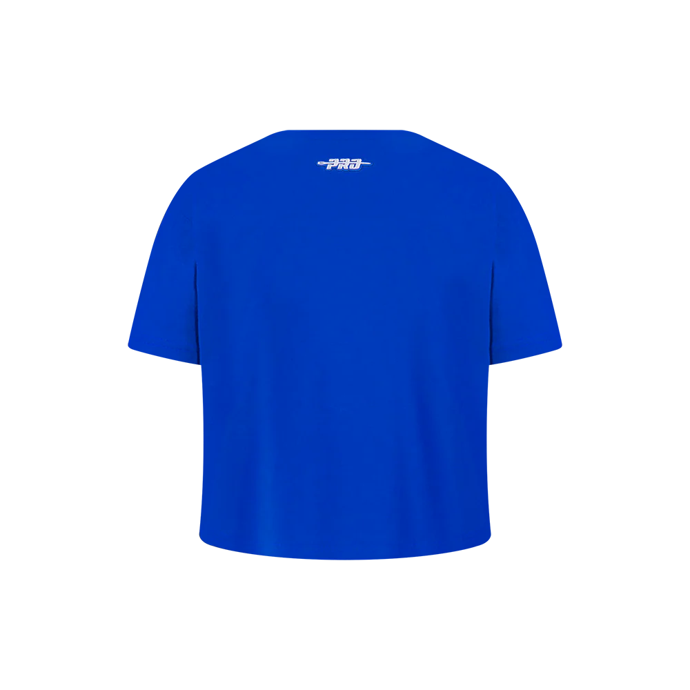 NFL BUFFALO BILLS RETRO CLASSIC LITTLE GIRLS SHORT SLEEVE BOXY TEE (ROYAL BLUE) - Image 3