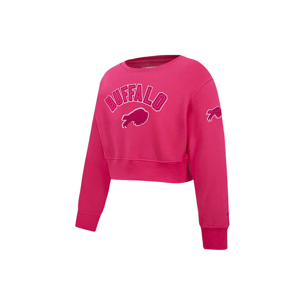 NFL BUFFALO BILLS TRIPLE PINK LITTLE GIRLS FLEECE CREWNECK (BEETROOT PURPLE) - Image 5