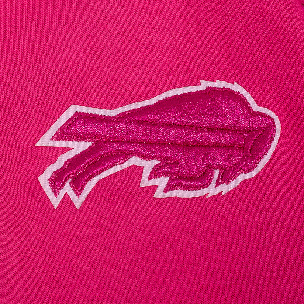 NFL BUFFALO BILLS TRIPLE PINK LITTLE GIRLS FLEECE CREWNECK (BEETROOT PURPLE) - Image 7