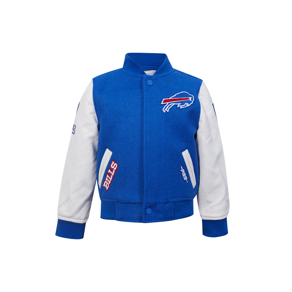 NFL BUFFALO BILLS CLASSIC TODDLER BOYS WOOL VARSITY JACKET (ROYAL BLUE/WHITE) - Image 3