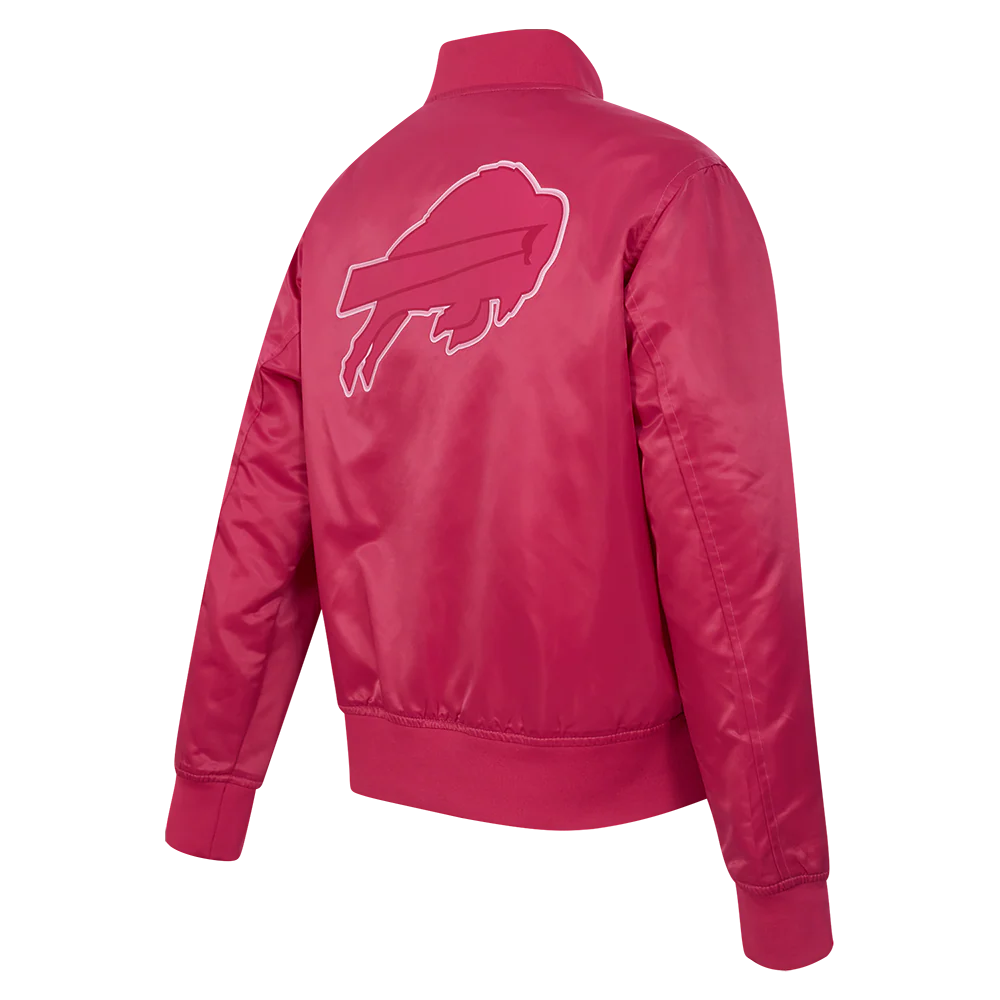 NFL BUFFALO BILLS TRIPLE PINK WOMEN'S SATIN JACKET (BEETROOT PURPLE) - Image 4