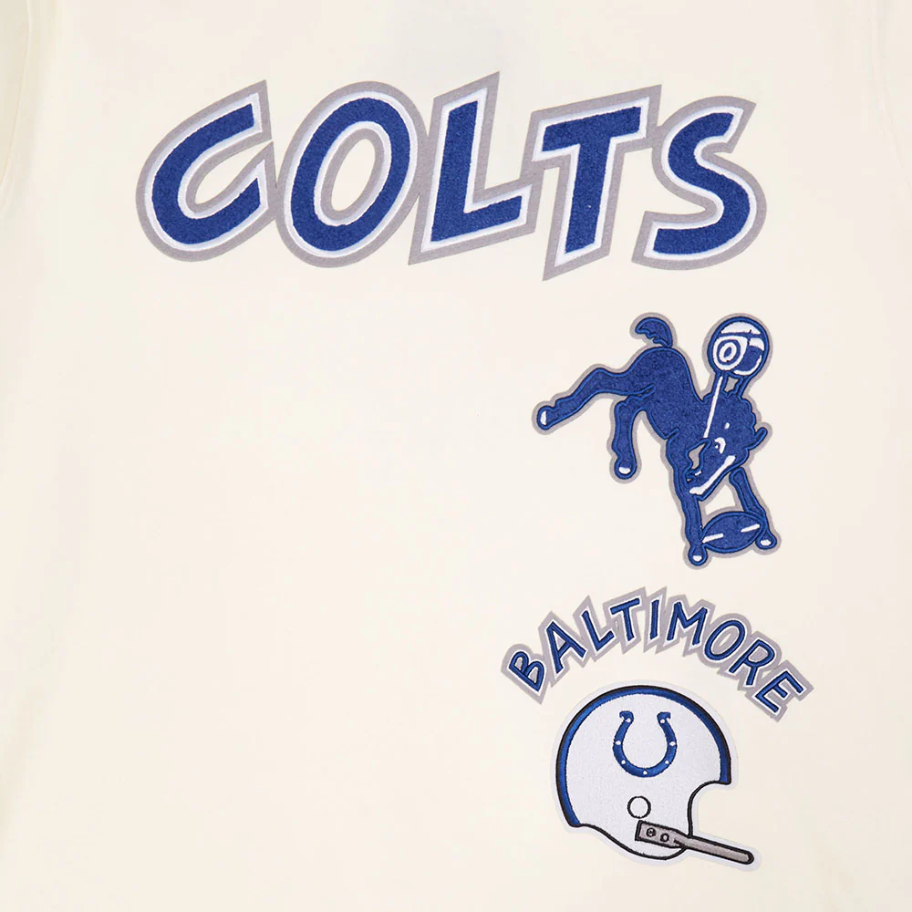 NFL BALTIMORE COLTS RETRO CLASSIC MEN'S TEE (EGGSHELL/ ROYAL BLUE) - Image 6