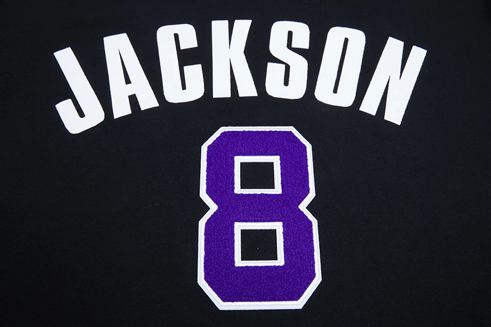 NFL BALTIMORE RAVENS LAMAR JACKSON #8 MEN'S SHORT SLEEVE PULLOVER HOODIE (BLACK) - Image 5