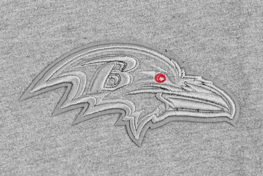 NFL BALTIMORE RAVENS NEUTRAL MEN'S DROP SHOULDER TEE (DARK HEATHER GRAY) - Image 5