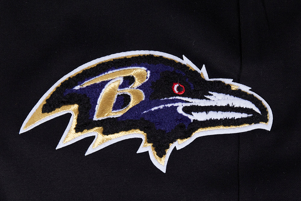NFL BALTIMORE RAVENS CLASSIC CHENILLE MEN'S JOGGER (BLACK) - Image 5