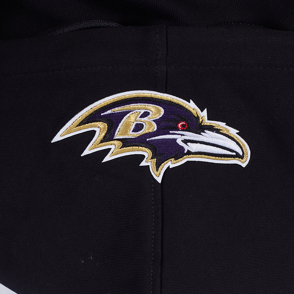 NFL BALTIMORE RAVENS SCRIPT TAIL MEN'S RIB FLC PO HOODIE (BLACK) - Image 9