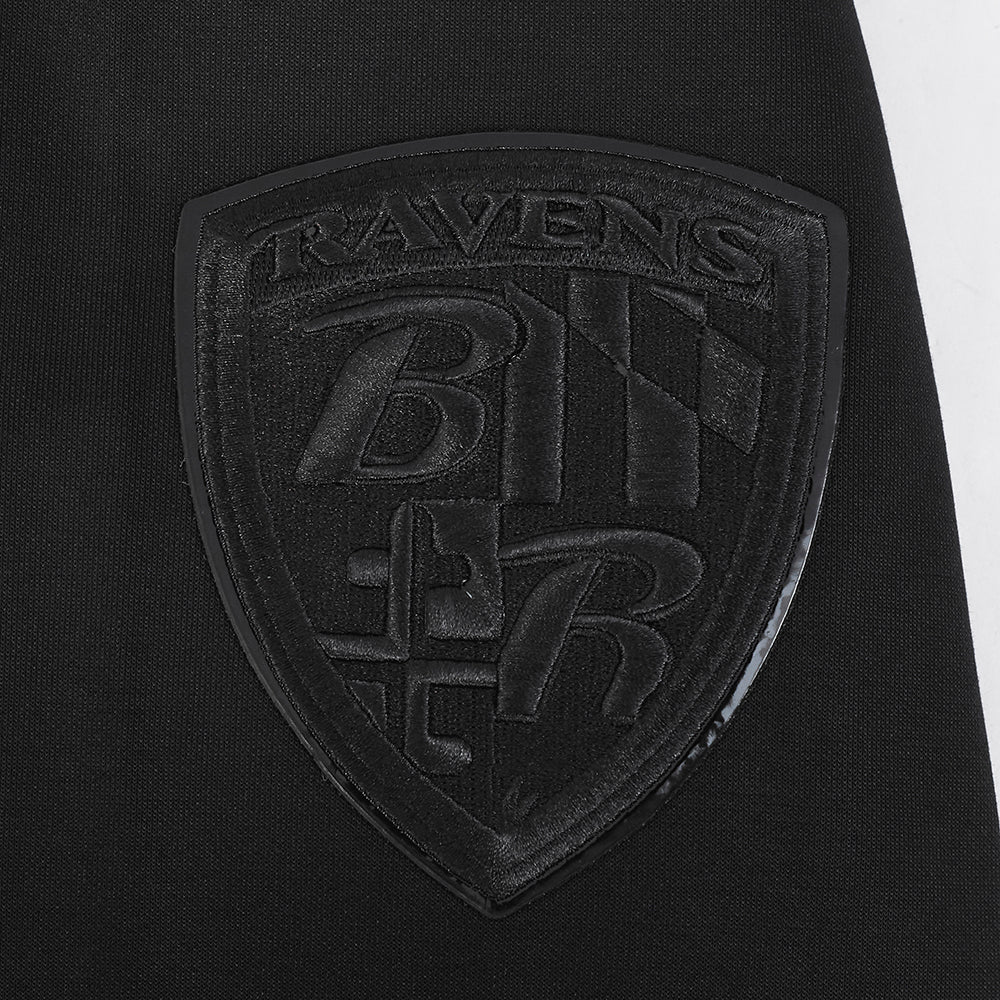 NFL BALTIMORE RAVENS TRIPLE BLACK LOGO HOODIE (TRIPLE BLACK) - Image 7