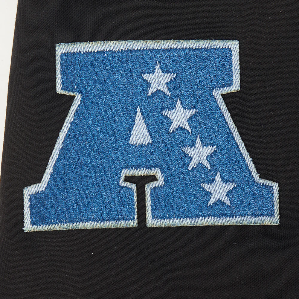 NFL BALTIMORE RAVENS VARSITY BLUES MEN'S PULLOVER HOODIE (BLACK) - Image 6