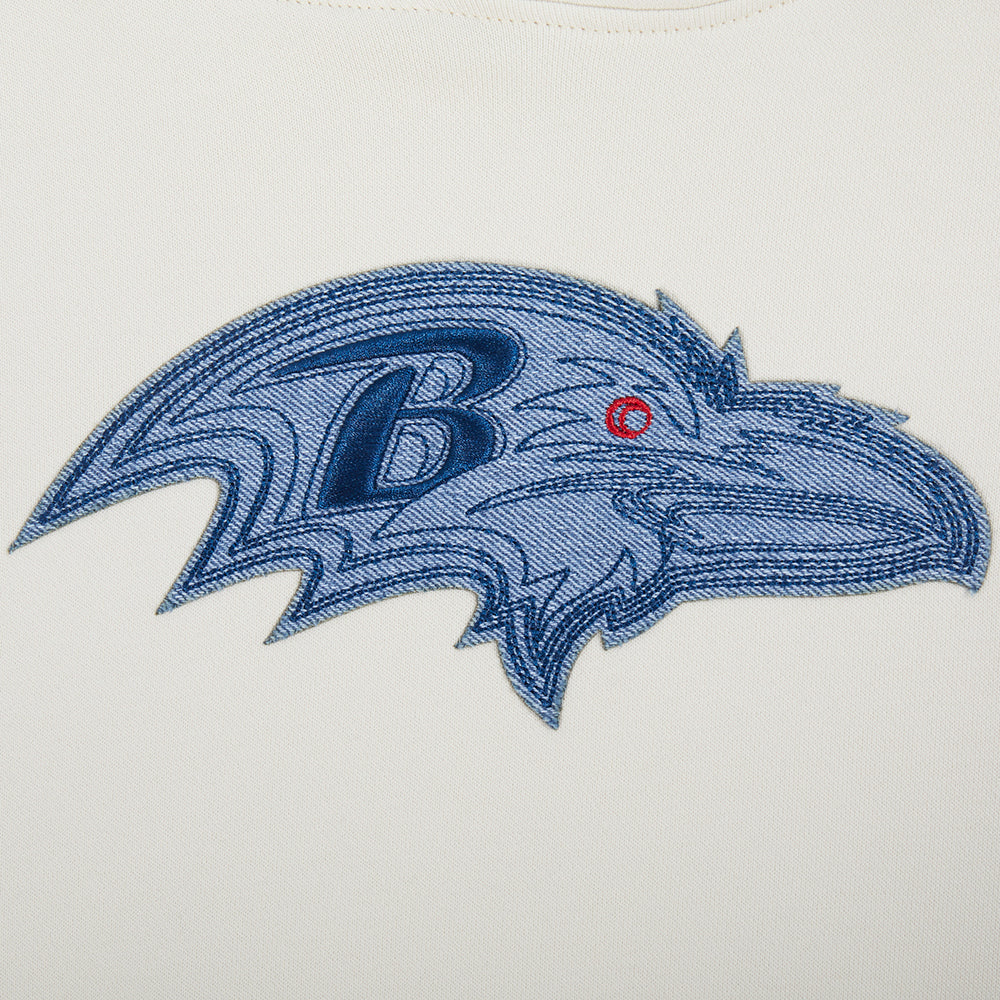 NFL BALTIMORE RAVENS VARSITY BLUES MEN'S PULLOVER HOODIE (LINEN) - Image 6