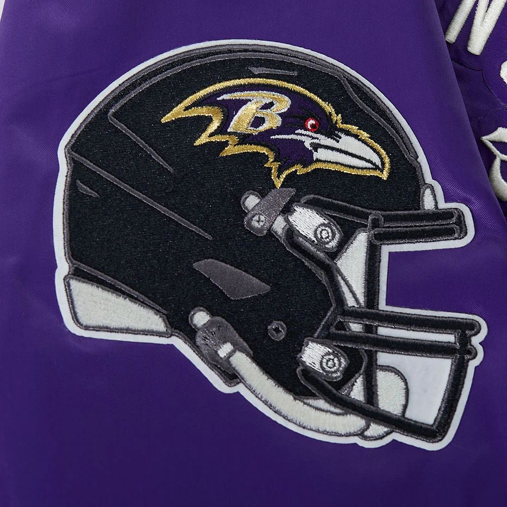 NFL BALTIMORE RAVENS MODERN ORIGINALS MEN'S SATIN JACKET (Purple) - Image 5