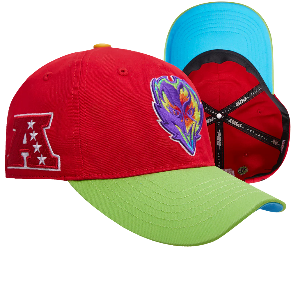 NFL BALTIMORE RAVENS TRIPPY TD DAD HAT (RED/ MULTI) - Image 7
