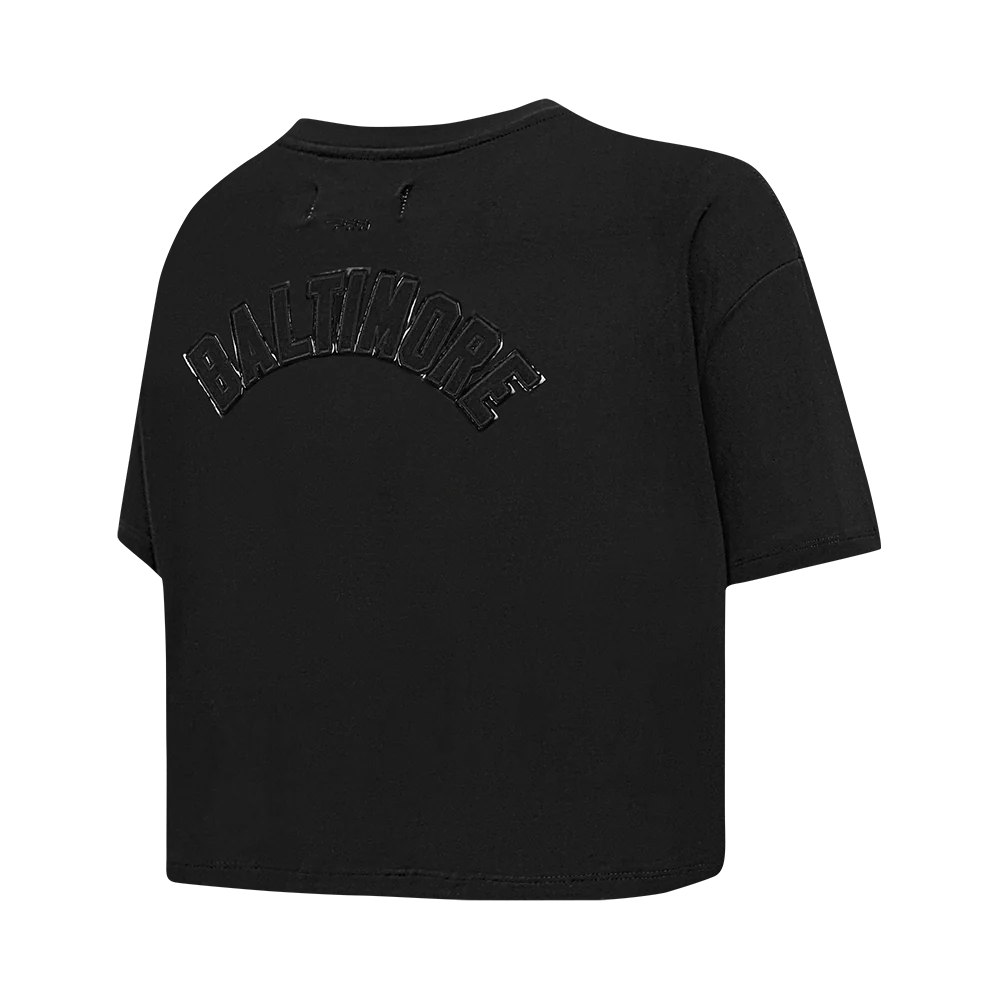 NFL BALTIMORE RAVENS TRIPLE BLACK WOMEN'S SINGLE JERSEY BOXY TEE (TRIPLE BLACK WOMEN'S) - Image 4