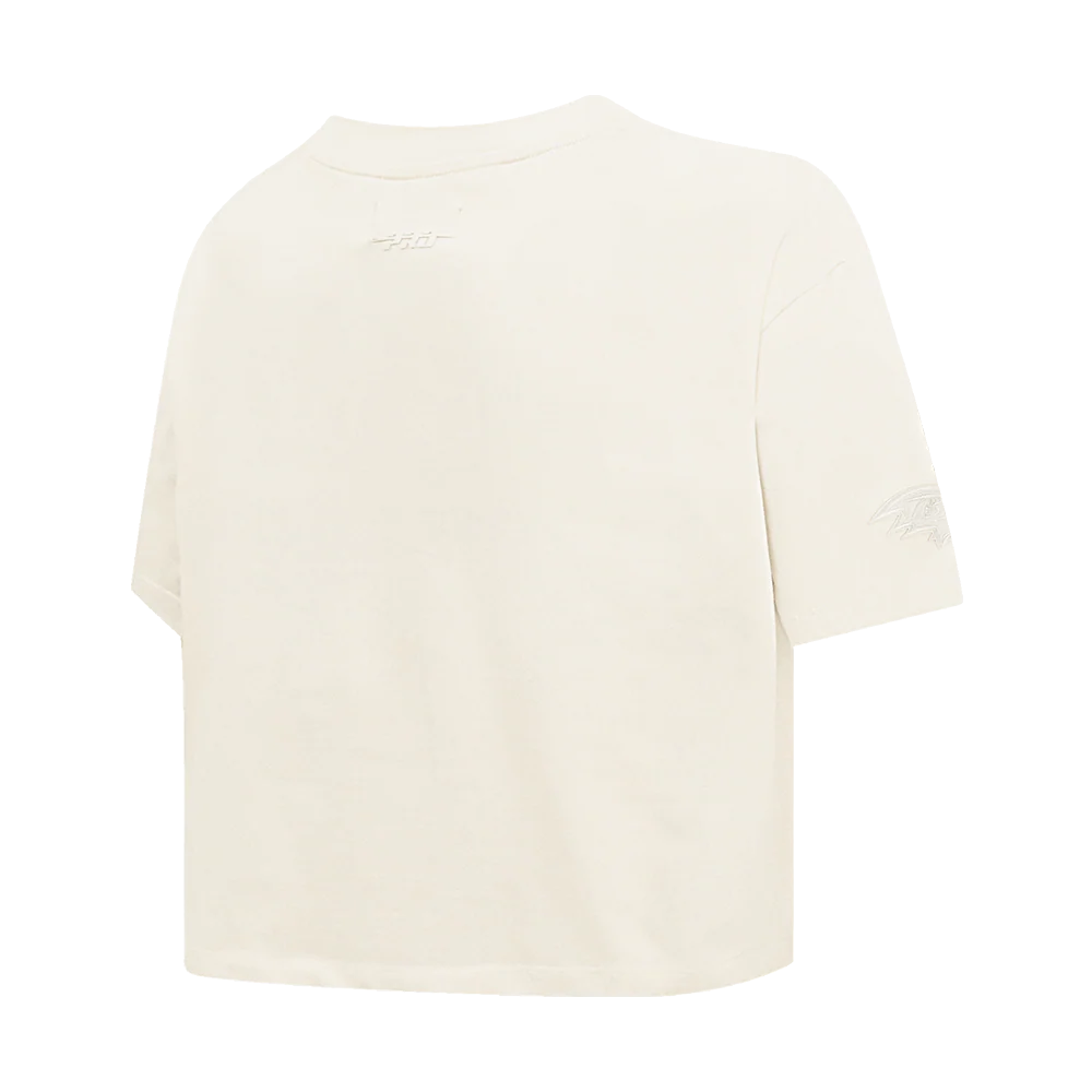 NFL BALTIMORE RAVENS NEUTRAL WOMEN'S BOXY TEE (EGGSHELL) - Image 4