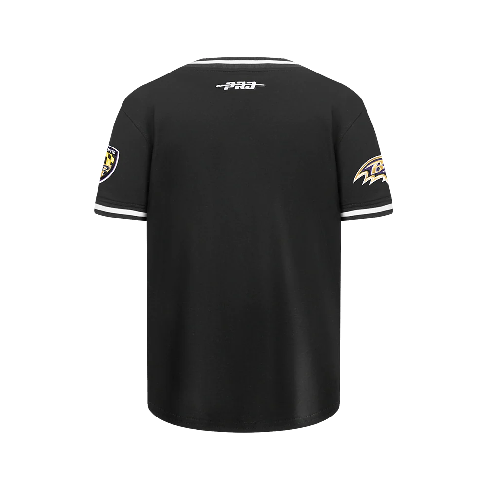 NFL BALTIMORE RAVENS CLASSIC BIG BOYS SHORT SLEEVE STRIPED RIB TEE (BLACK) - Image 5