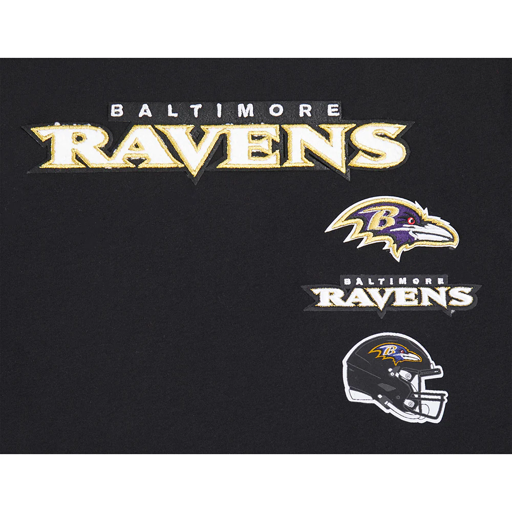 NFL BALTIMORE RAVENS RETRO CLASSIC BIG GIRLS SHORT SLEEVE BOXY TEE (BLACK) - Image 5