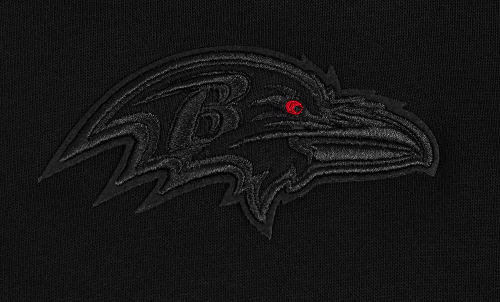 NFL BALTIMORE RAVENS NEUTRAL WOMEN'S CROPPED PULLOVER HOODIE (BLACK) - Image 5