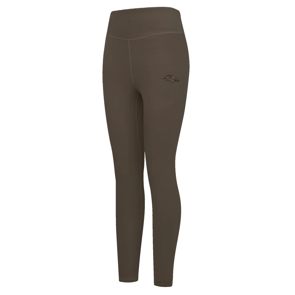 NFL BALTIMORE RAVENS NEUTRAL HIGH WAIST JERSEY LEGGING (DARK TAUPE)