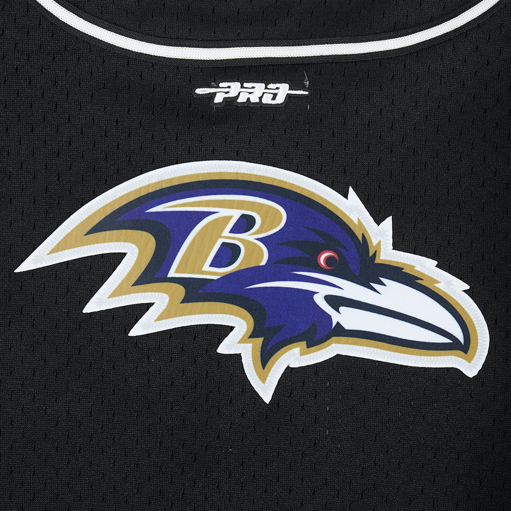 NFL BALTIMORE RAVENS CLASSIC LITTLE BOY'S MESH BUTTON DOWN SHIRT (BLACK) - Image 8