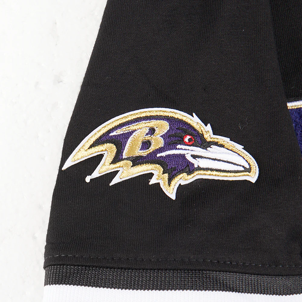 NFL BALTIMORE RAVENS CLASSIC LITTLE BOYS SHORT SLEEVE STRIPED RIB TEE (BLACK) - Image 7