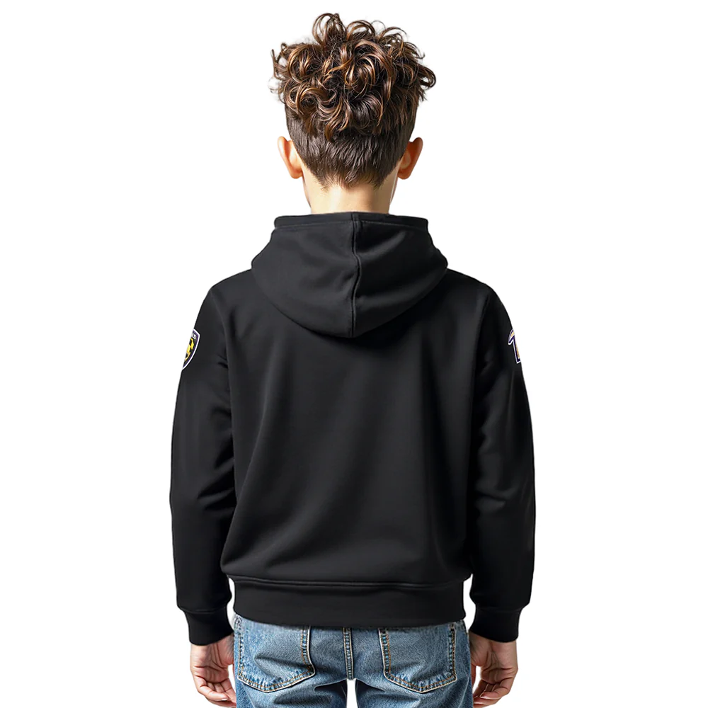 NFL BALTIMORE RAVENS CLASSIC LITTLE BOYS FLEECE PULLOVER HOODIE (BLACK) - Image 11