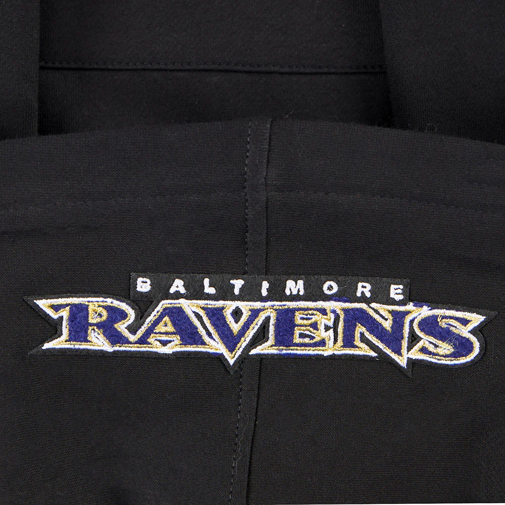 NFL BALTIMORE RAVENS CLASSIC LITTLE BOYS FLEECE PULLOVER HOODIE (BLACK) - Image 5