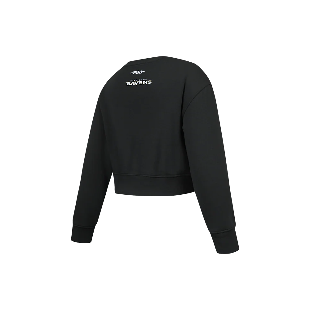 NFL BALTIMORE RAVENS CLASSIC LITTLE GIRL'S FLC CREWNECK (BLACK) - Image 4