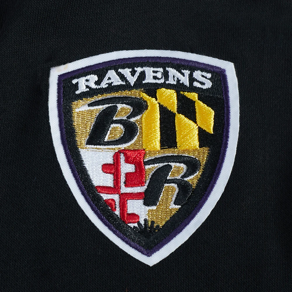 NFL BALTIMORE RAVENS CLASSIC LITTLE GIRL'S FLC CREWNECK (BLACK) - Image 5