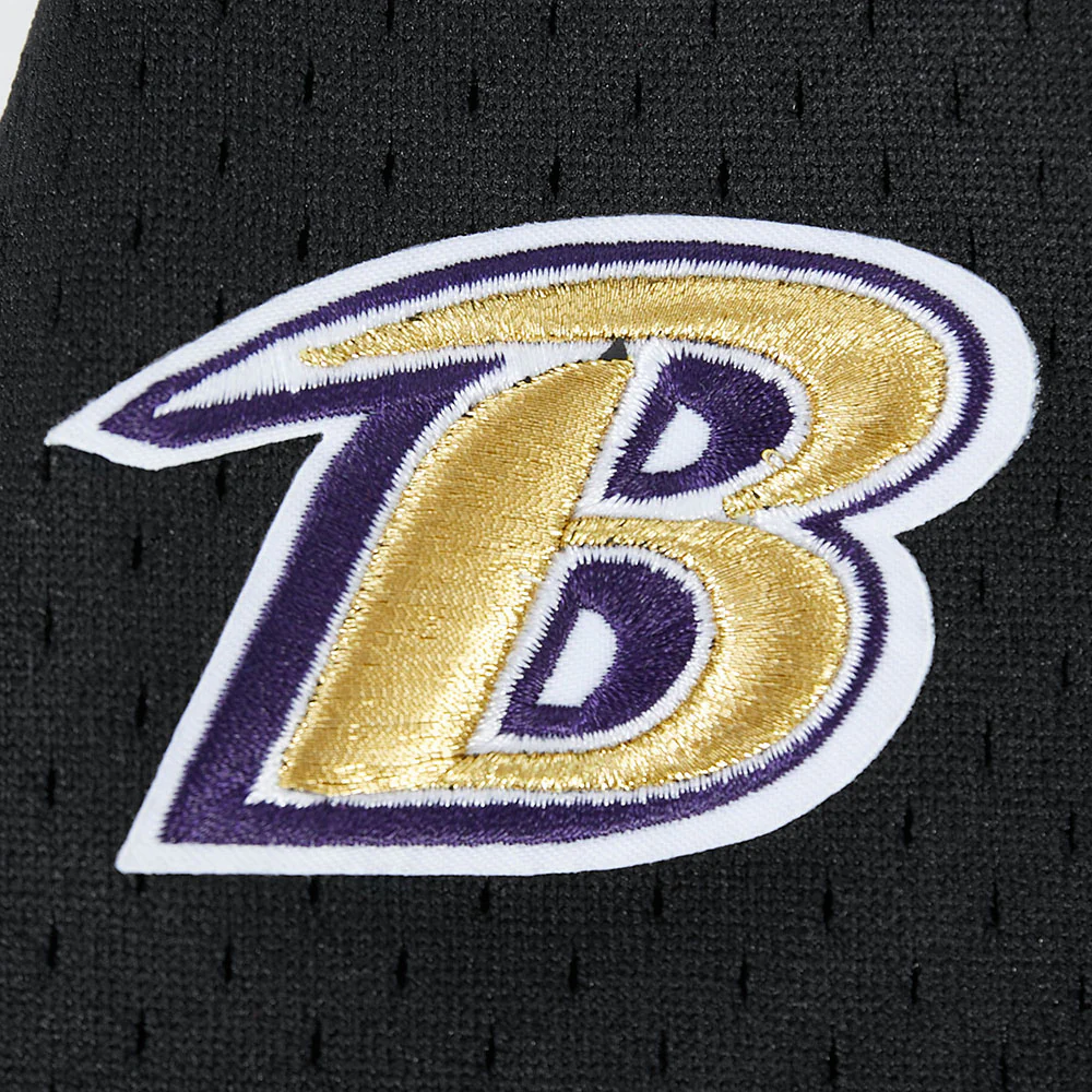 NFL BALTIMORE RAVENS CLASSIC TODDLER BOY'S MESH BUTTON DOWN SHIRT (BLACK) - Image 9