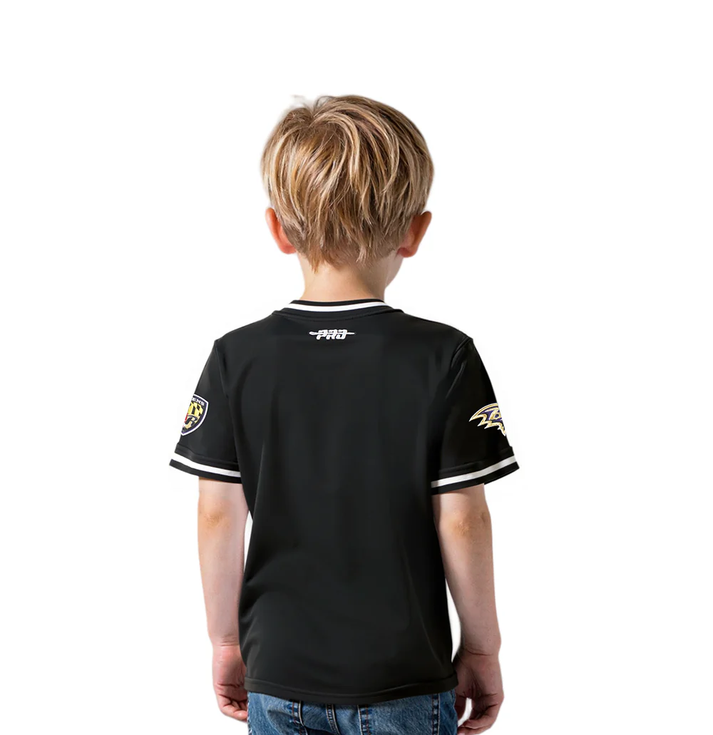 NFL BALTIMORE RAVENS CLASSIC TODDLER BOYS SHORT SLEEVE STRIPED RIB TEE (BLACK) - Image 2