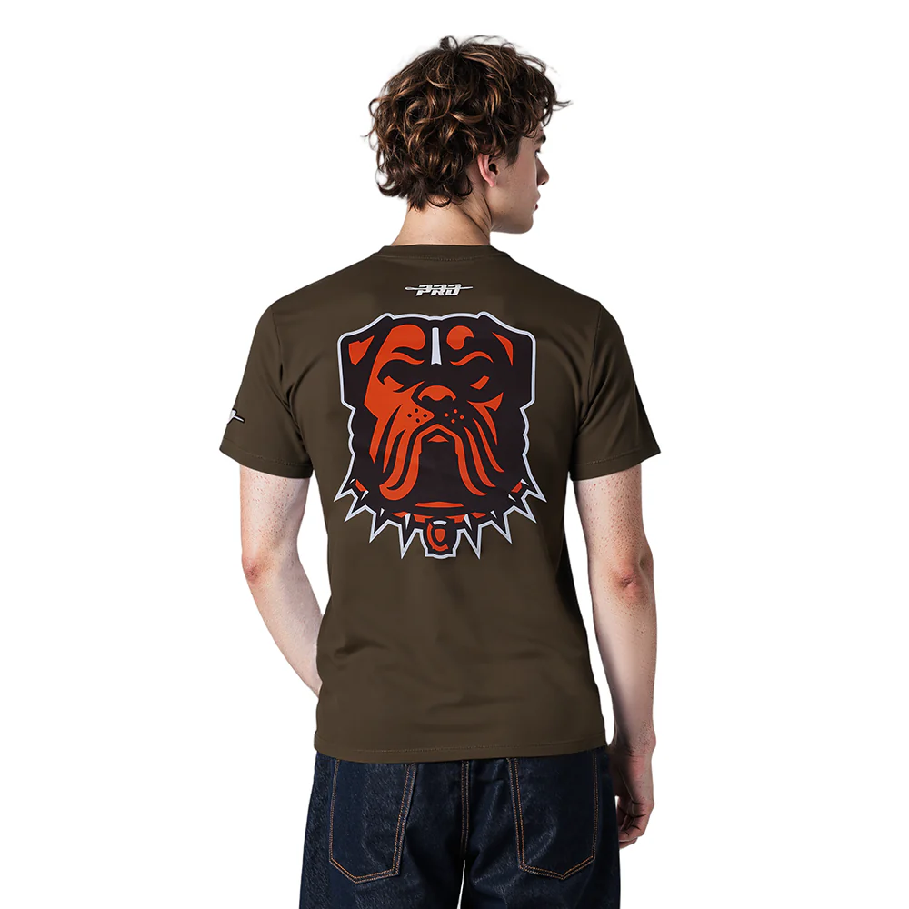 NFL CLEVELAND BROWNS CLASSIC MESH MEN'S SJ STRIPED TEE (BROWN) - Image 2