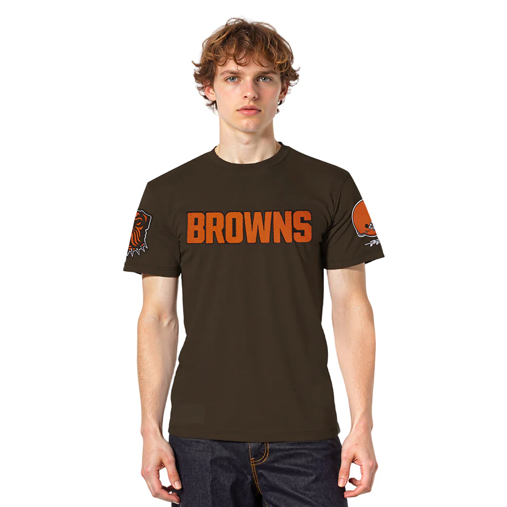 NFL CLEVELAND BROWNS CLASSIC CHENILLE MEN'S SJ TEE (BROWN)