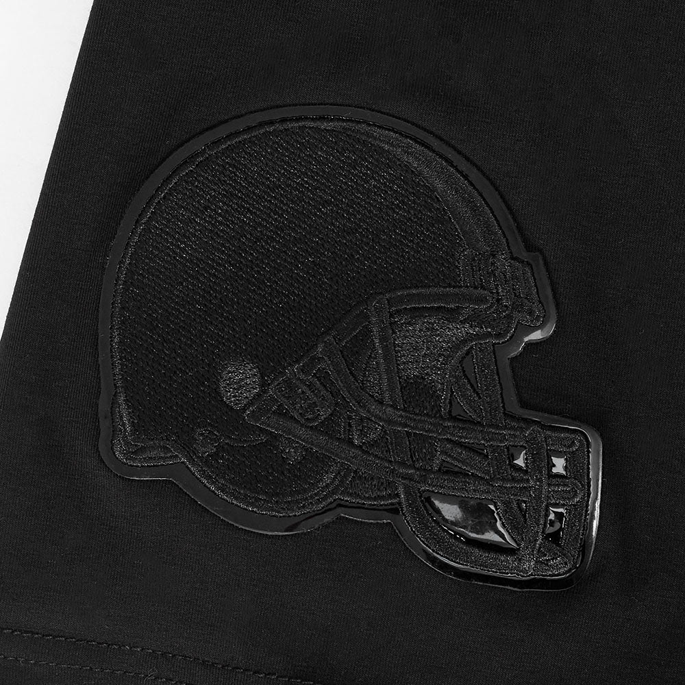 NFL CLEVELAND BROWNS TRIPLE BLACK LOGO PRO TEAM MEN'S TEE (TRIPLE BLACK) - Image 6