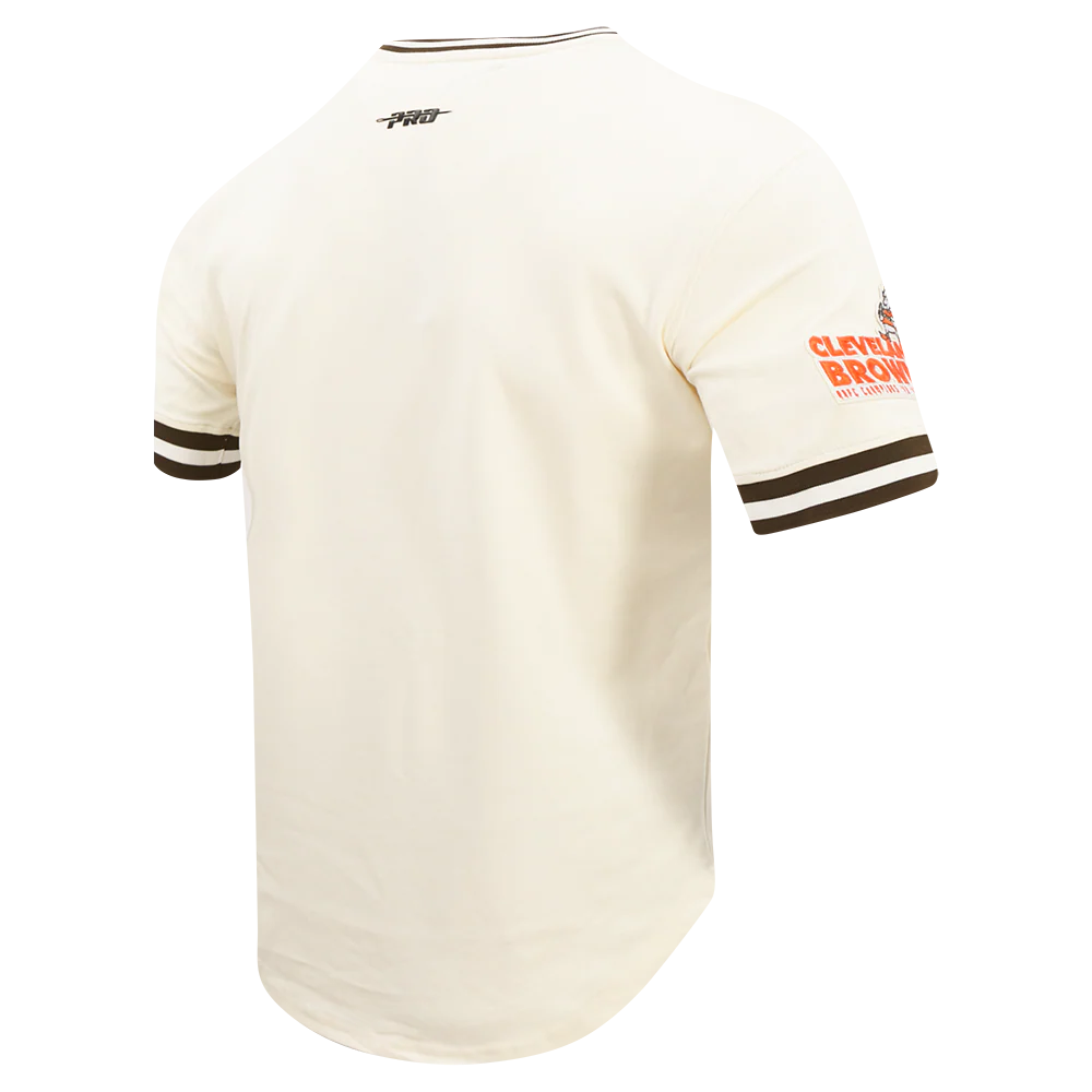 NFL CLEVELAND BROWNS RETRO CLASSIC MEN'S TEE (EGGSHELL/ BROWN) - Image 4