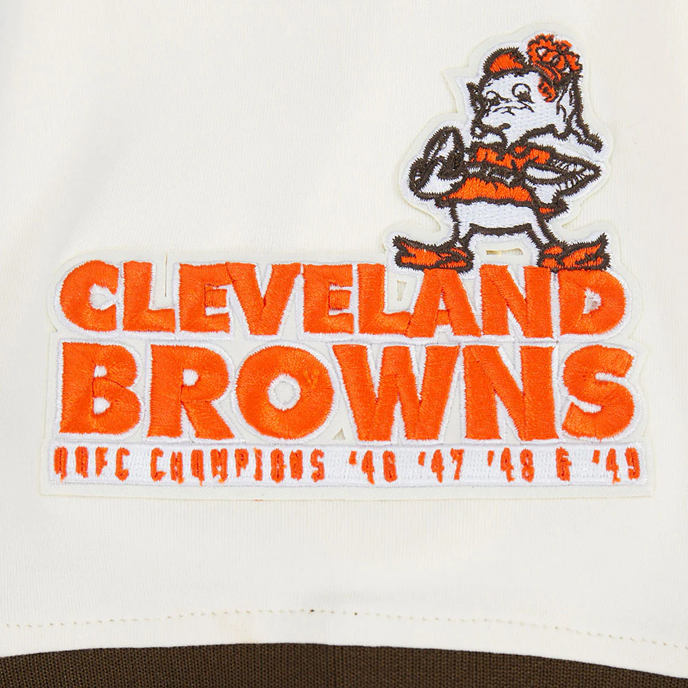 NFL CLEVELAND BROWNS RETRO CLASSIC MEN'S TEE (EGGSHELL/ BROWN) - Image 5