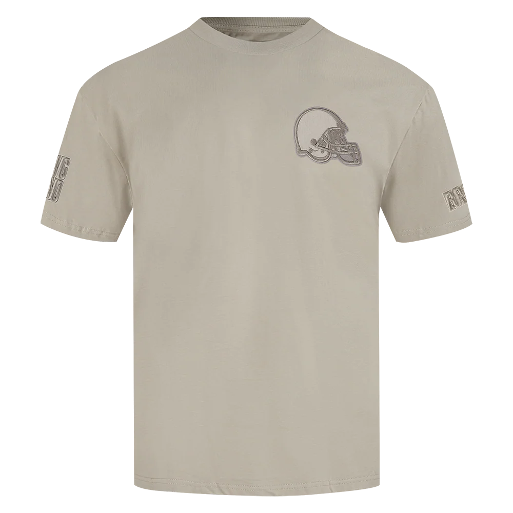 NFL CLEVELAND BROWNS NEUTRAL MEN'S CJ DROP SHOULDER TEE (TAUPE)