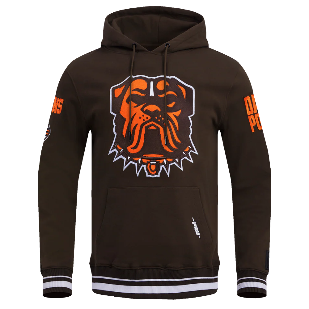 NFL CLEVELAND BROWNS MASHUP MEN'S RIB PULLOVER HOODIE (BROWN)