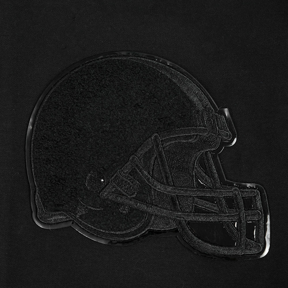 NFL CLEVELAND BROWNS TRIPLE BLACK LOGO MEN'S ZIPPER HOODIE (TRIPLE BLACK) - Image 15