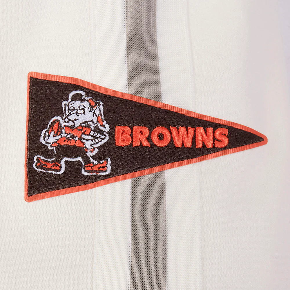 NFL CLEVELAND BROWNS PRO GAME DAY MEN'S RETRO JACKET (EGGSHELL/TAUPE/EGGSHELL) - Image 11