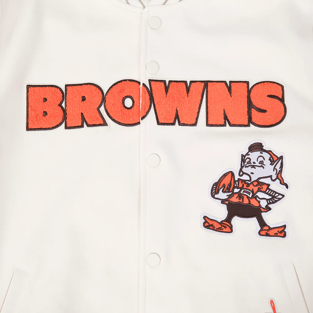 NFL CLEVELAND BROWNS PRO GAME DAY MEN'S RETRO JACKET (EGGSHELL/TAUPE/EGGSHELL) - Image 18