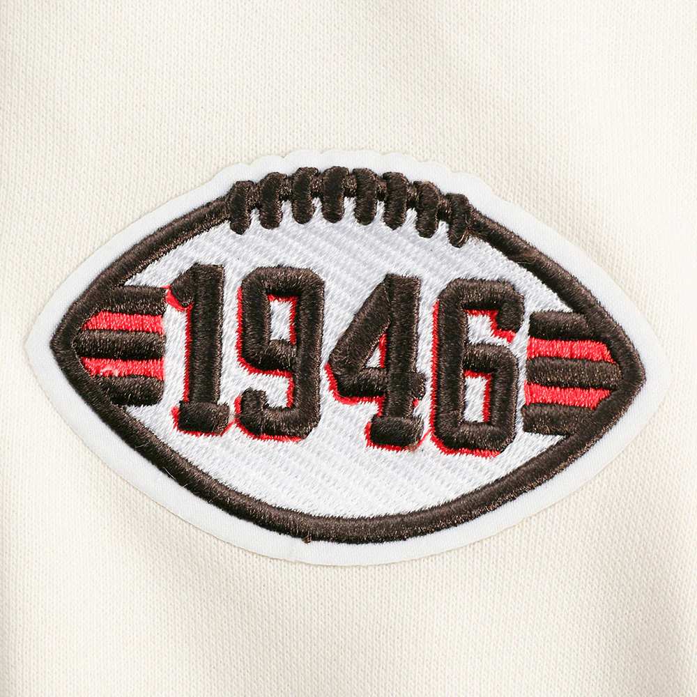 NFL CLEVELAND BROWNS RETRO CLASSIC WOMEN'S CREWNECK (EGGSHELL/BROWN) - Image 13