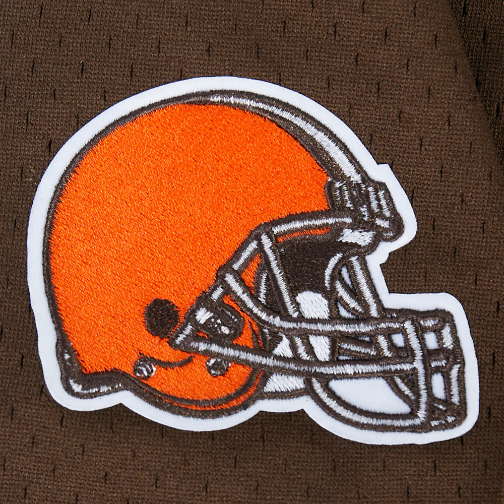 NFL CLEVELAND BROWNS CLASSIC TODDLER BOY'S MESH BUTTON DOWN SHIRT (BROWN) - Image 9