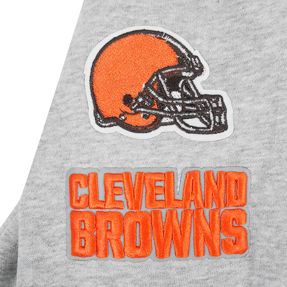 NFL CLEVELAND BROWNS CLASSIC TODDLER BOY'S FLC PO HOODIE (HEATHER GREY) - Image 5