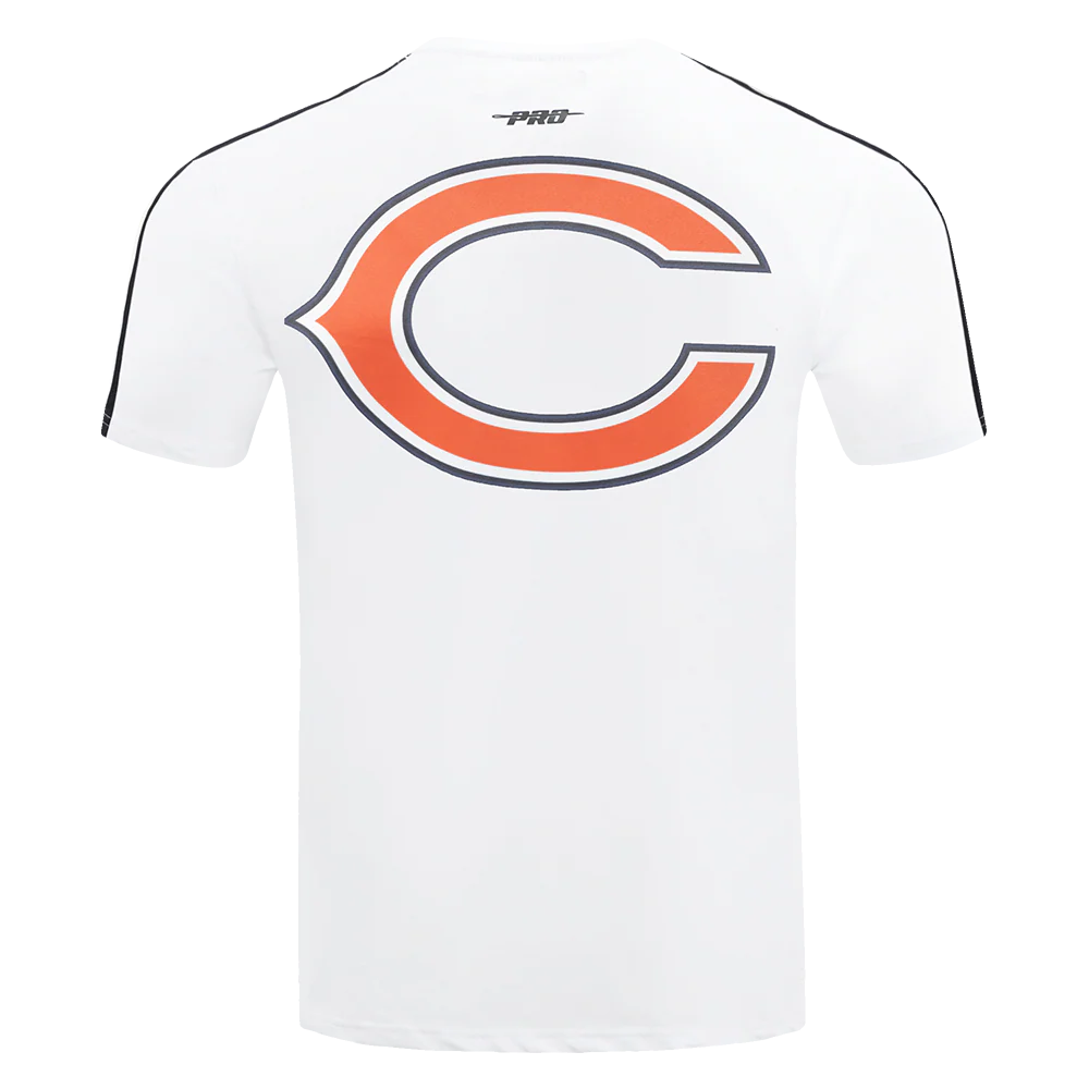 NFL CHICAGO BEARS CLASSIC MEN'S MESH STRIPED TEE (WHITE/MIDNIGHT NAVY) - Image 3
