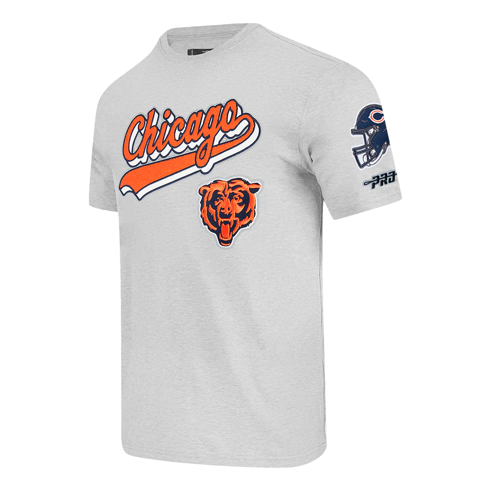 NFL CHICAGO BEARS SCRIPT TAIL MEN'S SJ TEE (HEATHER GREY) - Image 3