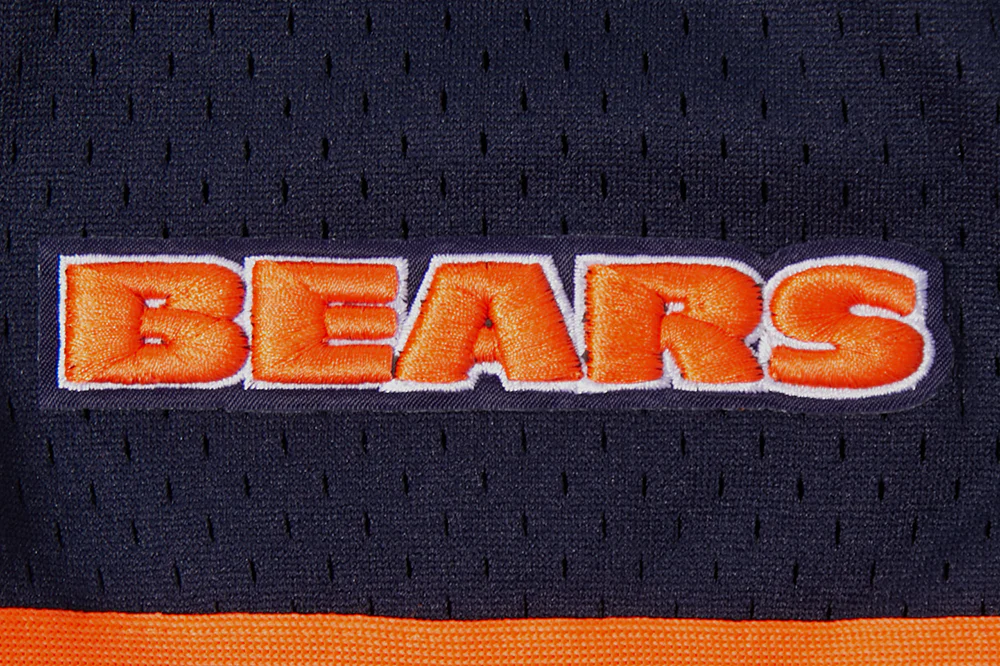NFL CHICAGO BEARS SCRIPT TAIL MEN'S MESH BUTTON DOWN SHIRT (MIDNIGHT NAVY/ORANGE) - Image 7