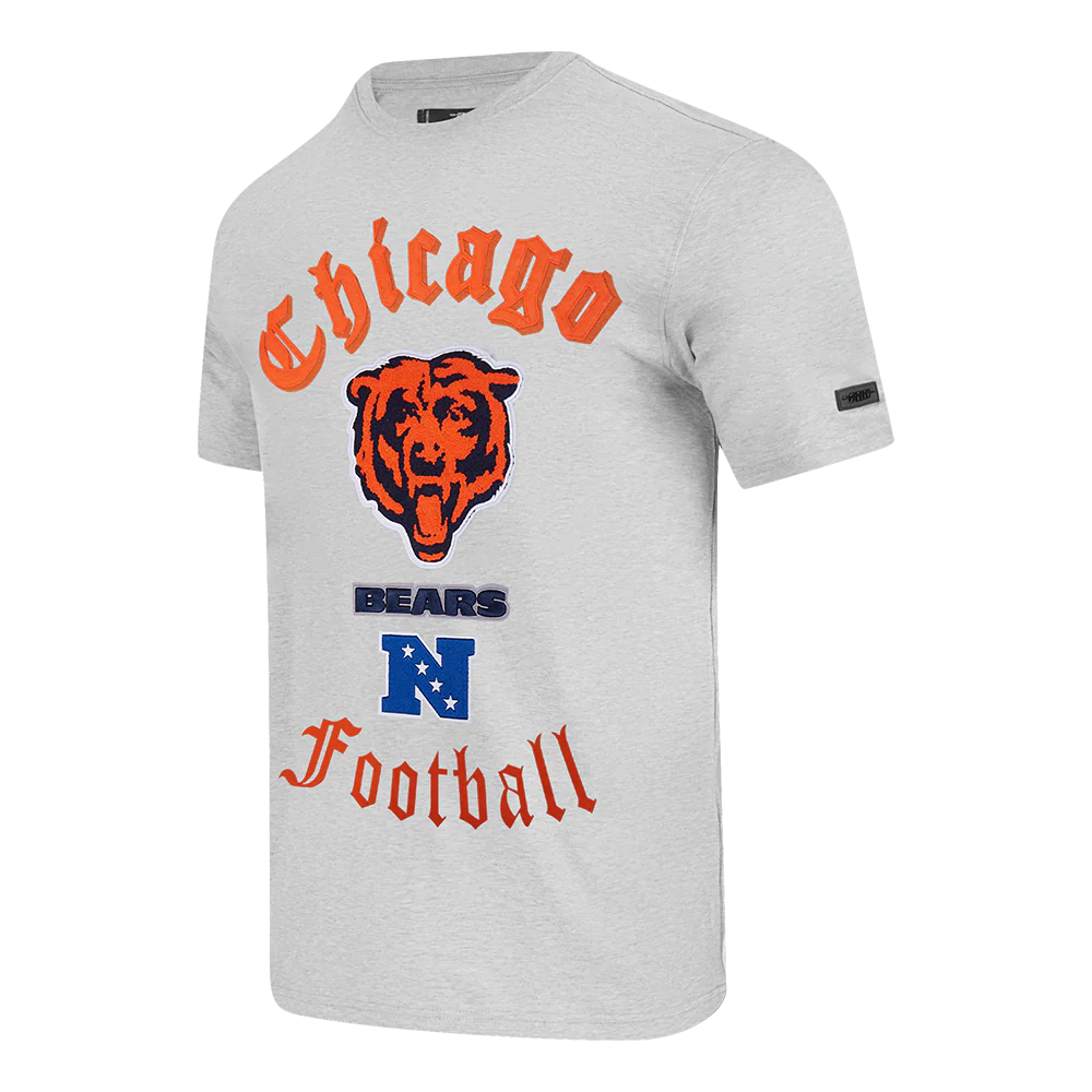 NFL CHICAGO BEARS OLD ENGLISH MEN'S TEE (HEATHER GREY) - Image 3