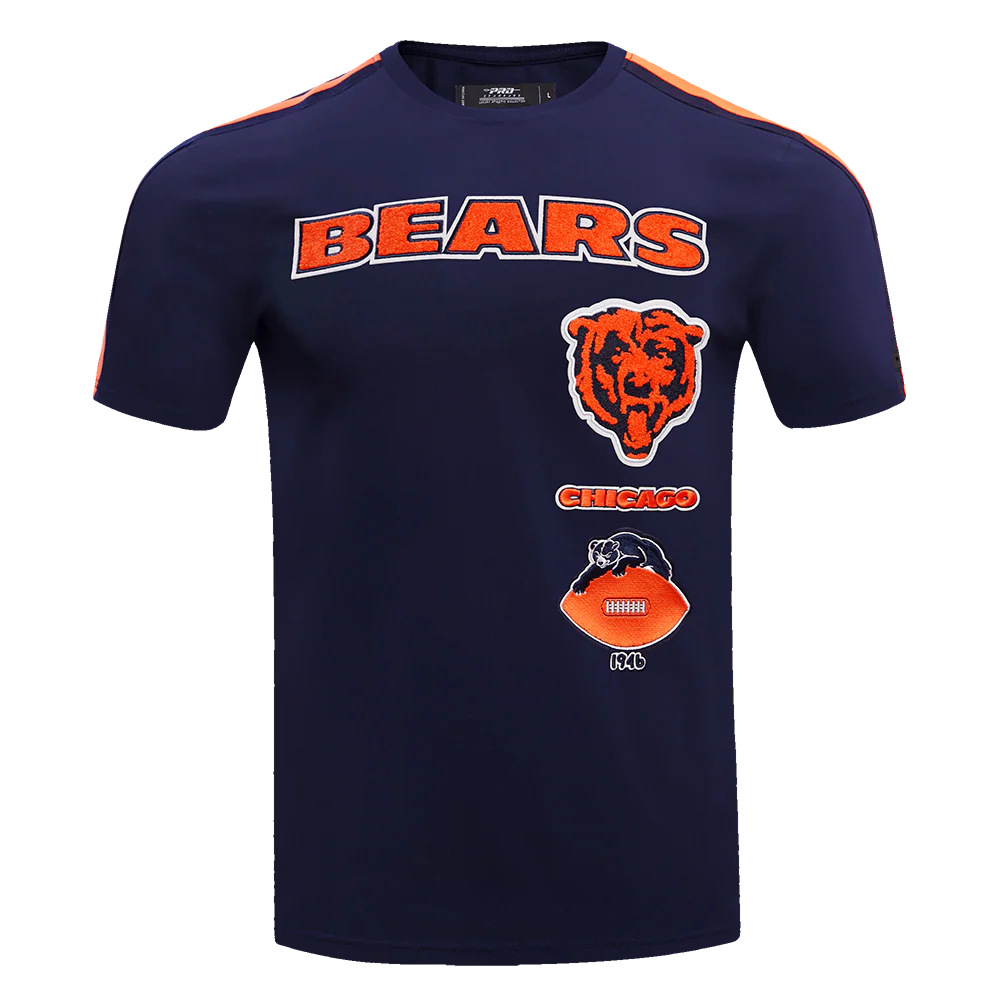 NFL CHICAGO BEARS RETRO CLASSIC MEN'S STRIPED TEE (MIDNIGHT NAVY/ORANGE/MIDNIGHT NAVY)