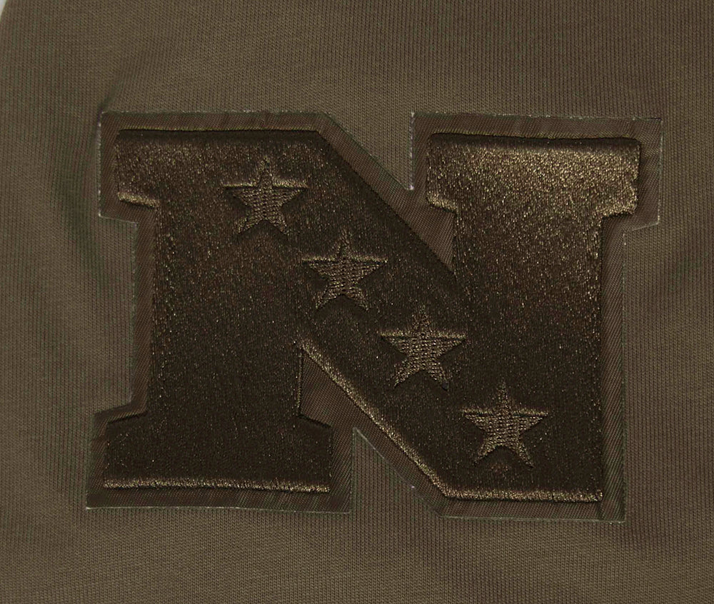 NFL CHICAGO BEARS NEUTRAL COTTON JERSEY SHORT SLEEVE PULLOVER HOODIE (DARK TAUPE) - Image 6