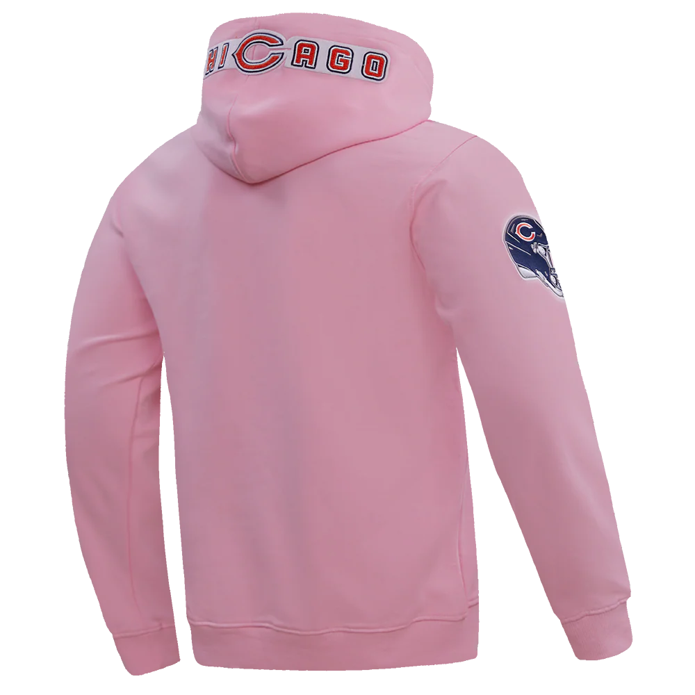 NFL CHICAGO BEARS CLASSIC CHENILLE MEN'S PULLOVER HOODIE (PINK) - Image 3